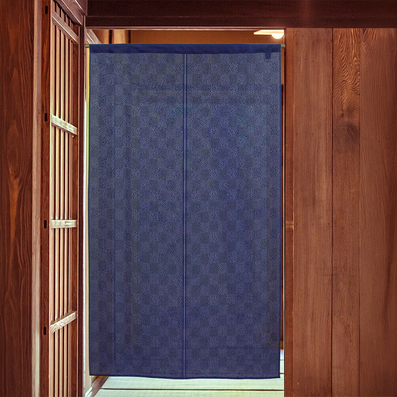 Japanese Noren Curtain - Midnight Blue Ichimatsu