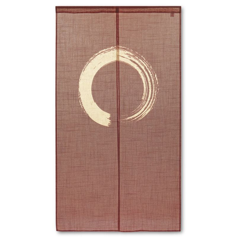 Japanese Noren - Enso Brown 85 x 150 cm (33.5’’ x 59’’)