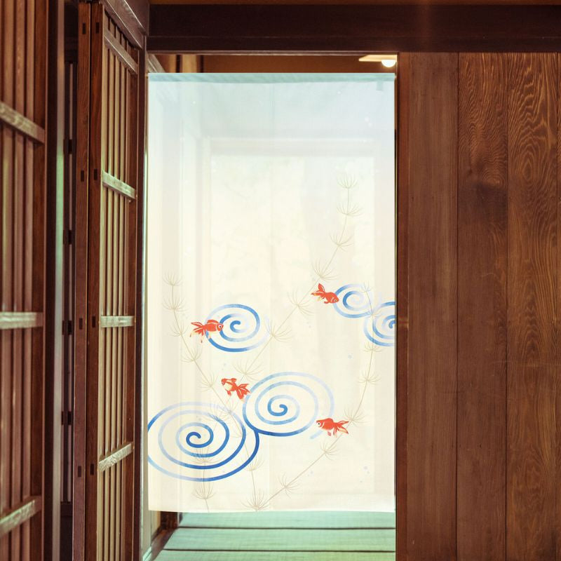 Japanese Noren - Kingyo 85 x 150 cm (33.5’’ x 59’’)