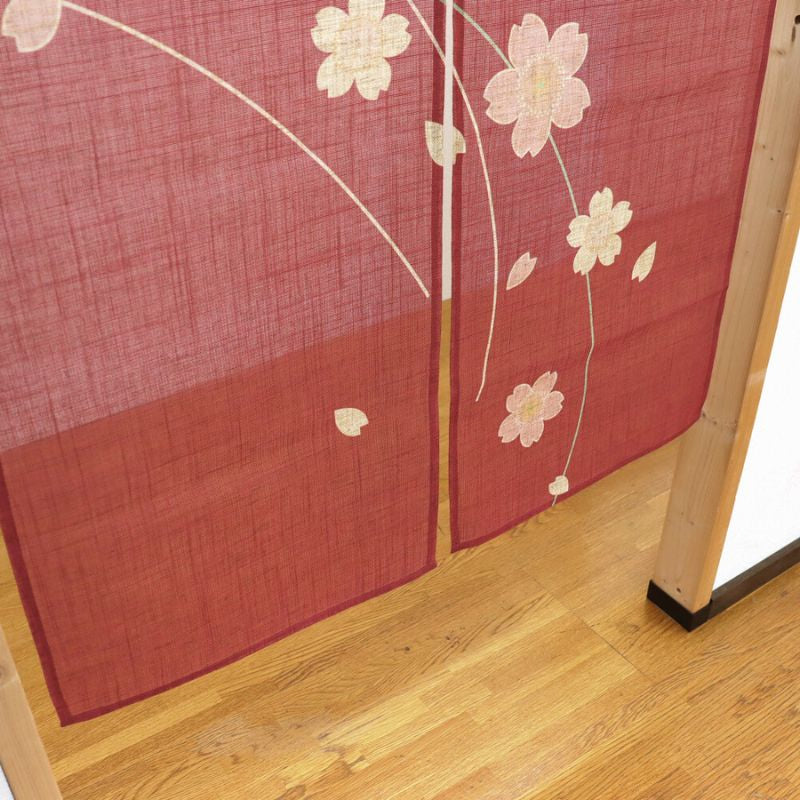 Japanese Noren - Sakura Flower 85 x 150 cm (33.5’’ x 59’’)