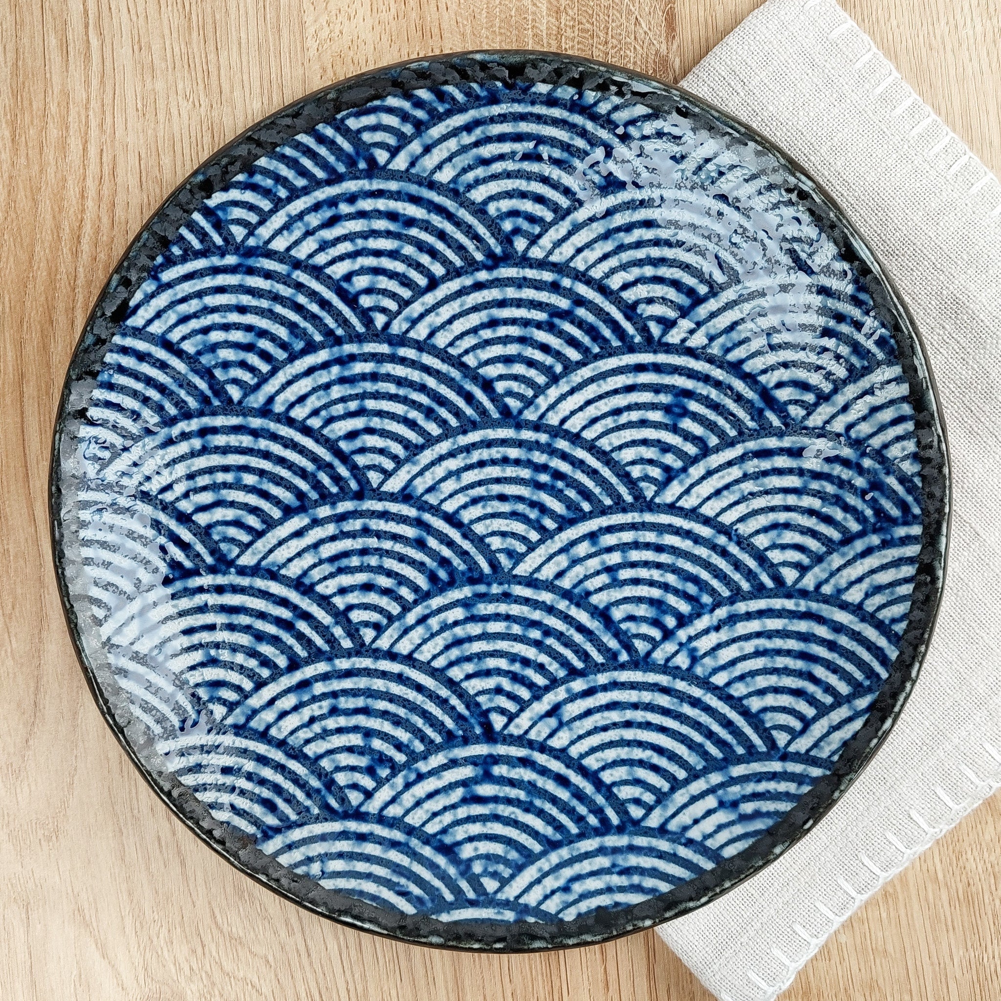 Japanese Plate Seigaiha