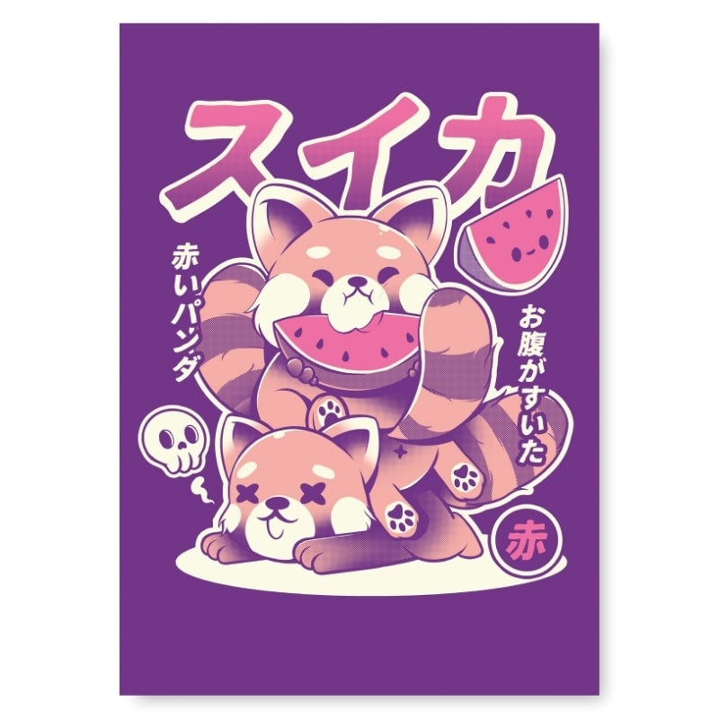 Japanese Poster - Red Panda A3
