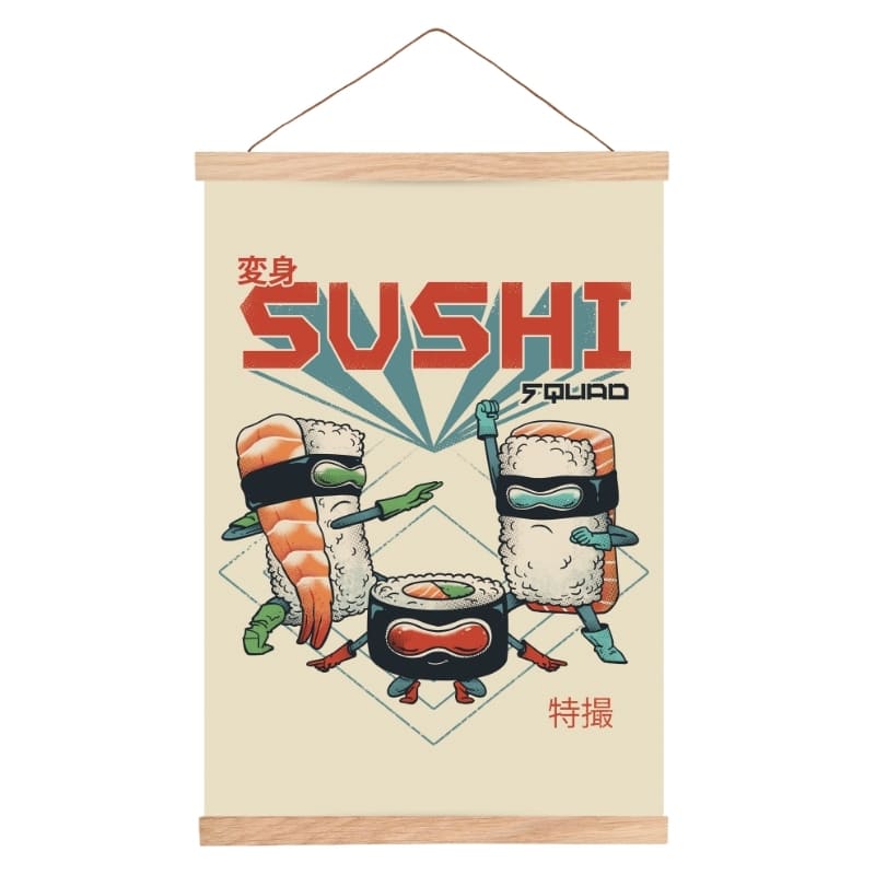 Japanese Poster - Sushi Squad A3