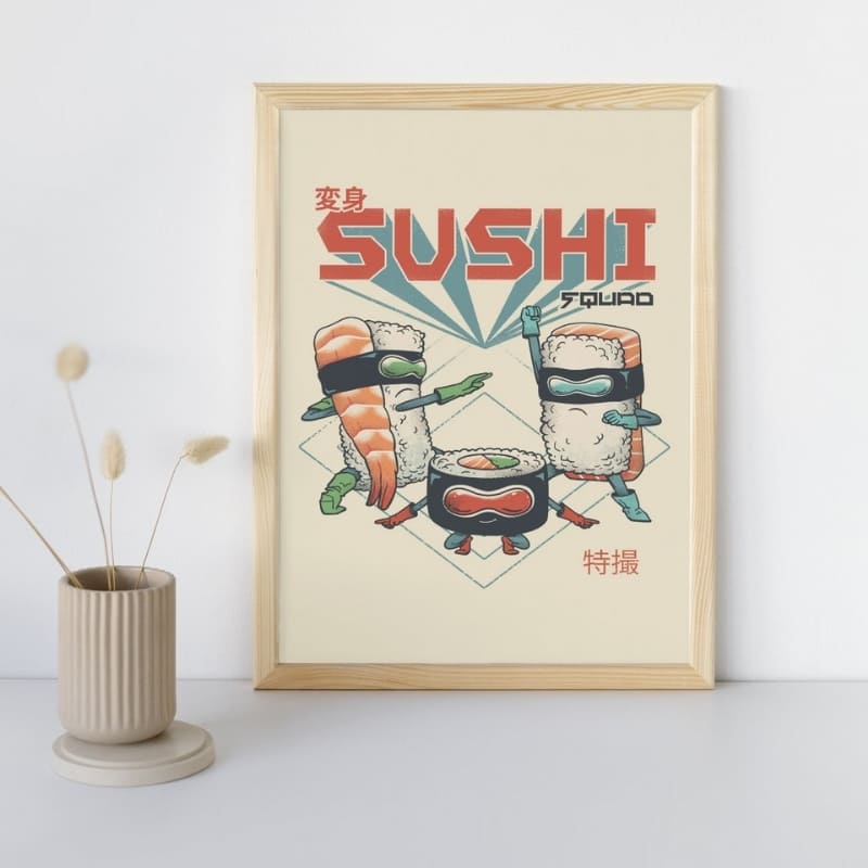 Japanese Poster - Sushi Squad A3