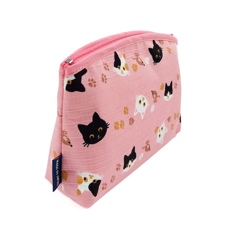 Japanese Pouch - Pink Cat