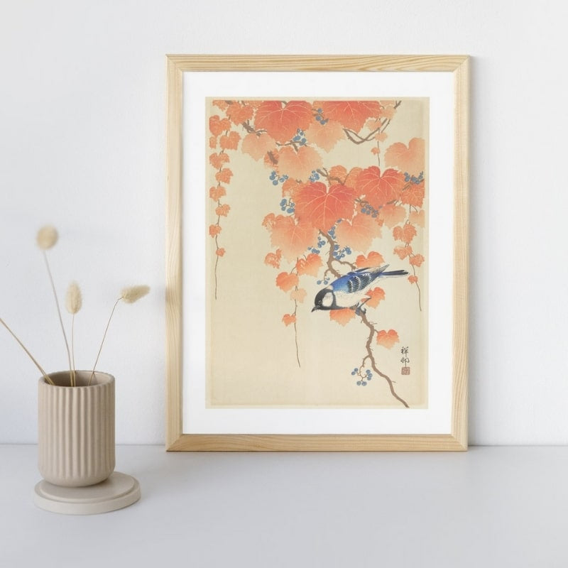 Japanese Print - Blue Tit A3