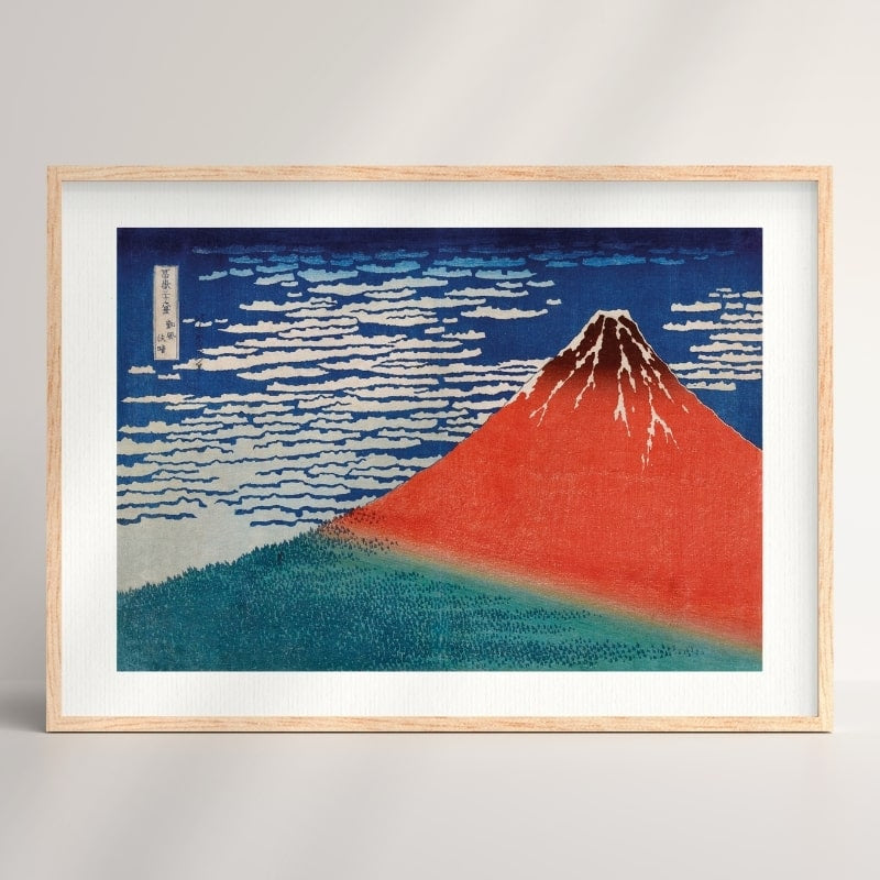 Japanese Print - Mount Fuji Red A3
