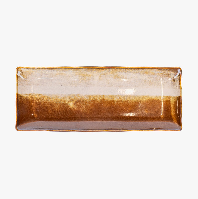 Japanese Rectangular Plate – Brown