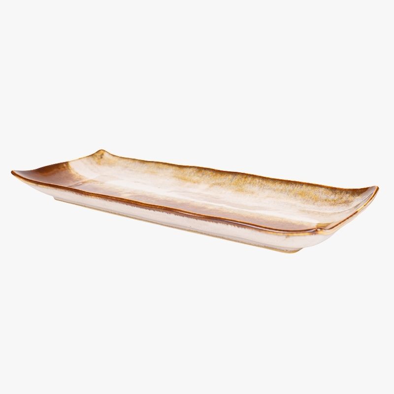 Japanese Rectangular Plate – Brown