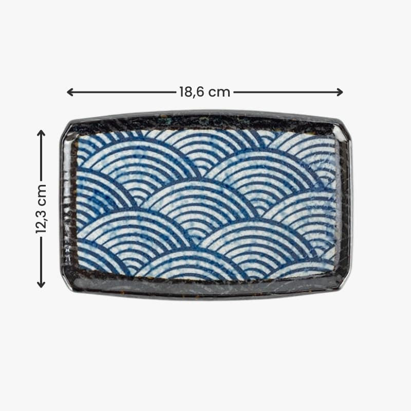 Japanese Rectangular Plate - Nami