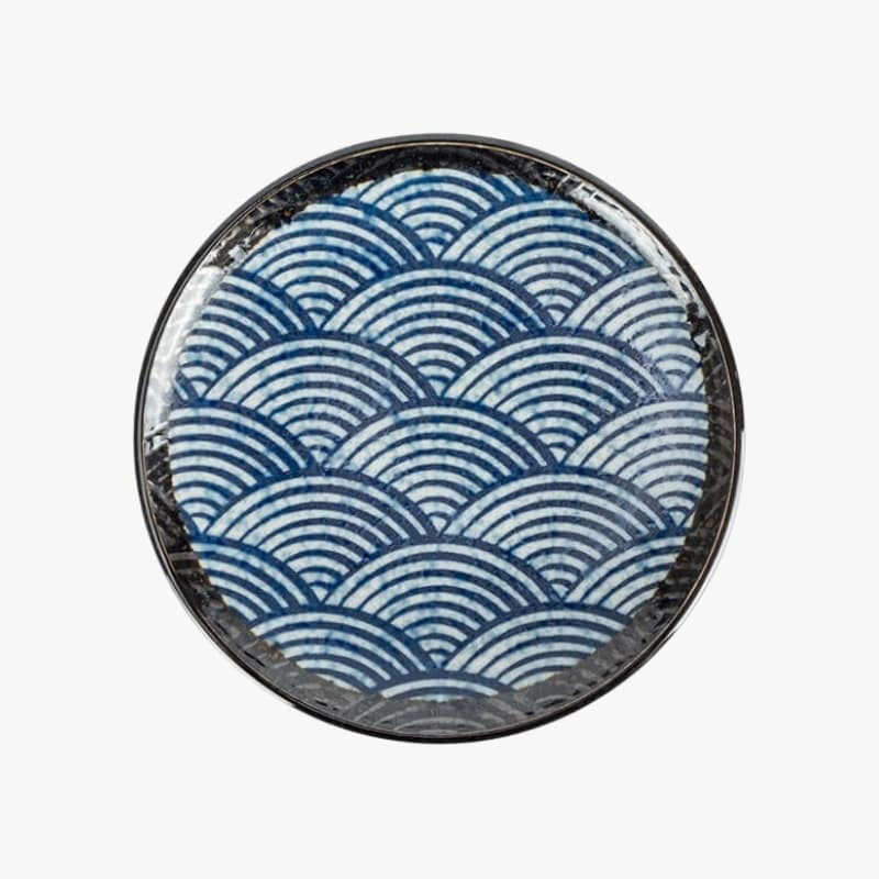 Japanese Round Plate - Nami