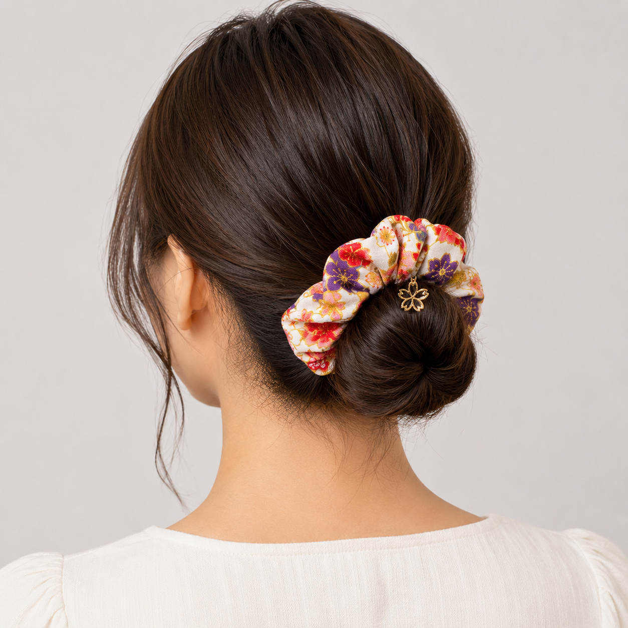 Japanese Scrunchie White