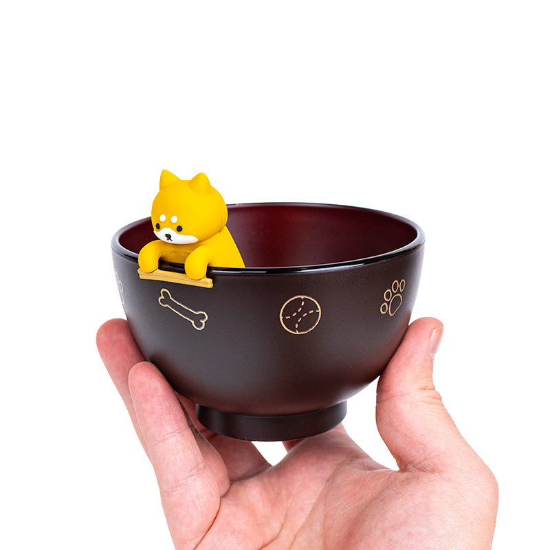 Japanese Soup Bowl & Chopstick Rest - Shiba Inu