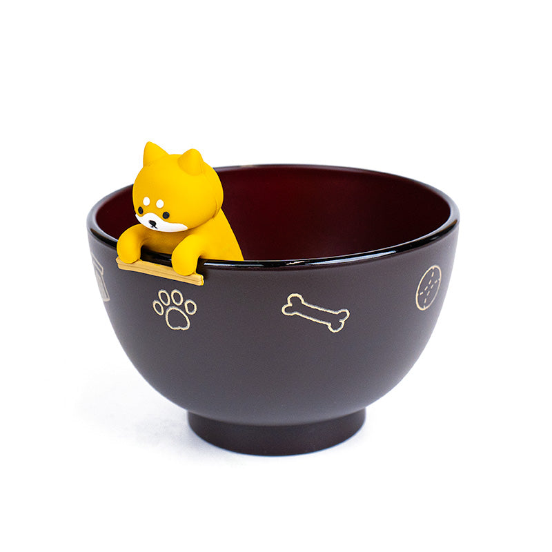 Japanese Soup Bowl & Chopstick Rest - Shiba Inu
