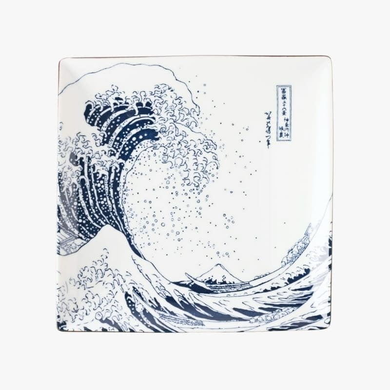 Japanese Square Plate – Hokusai