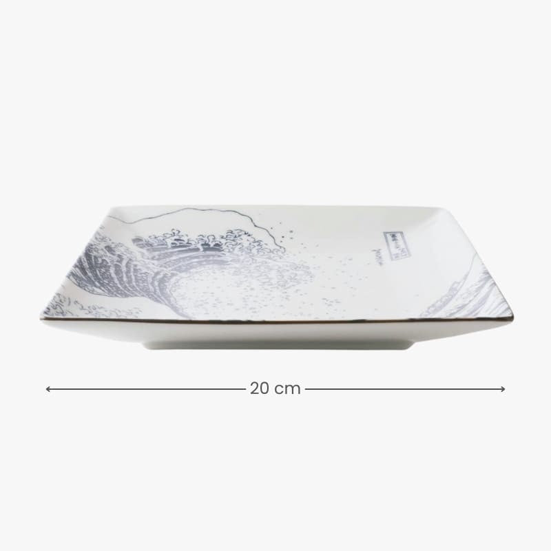 Japanese Square Plate – Hokusai