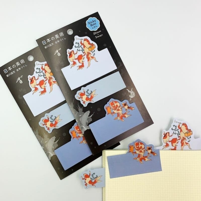 Japanese Sticky Notes - Kingyo by Kuniyoshi
