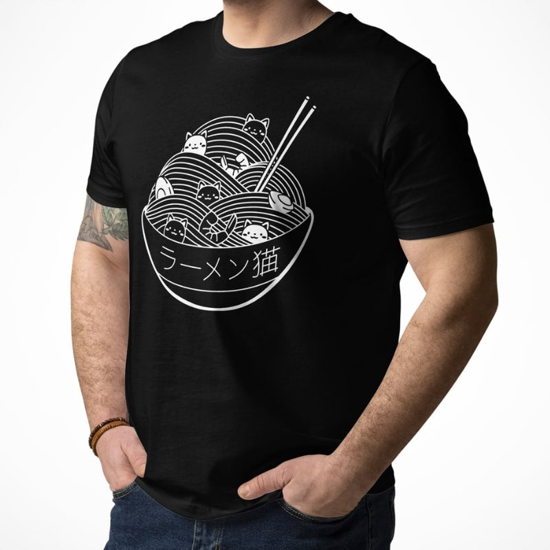 Japanese Tee Shirt - Bowl of Kittens