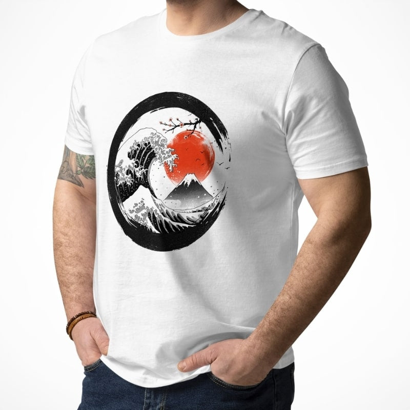 Japanese Tee Shirt - Enso Kanagawa