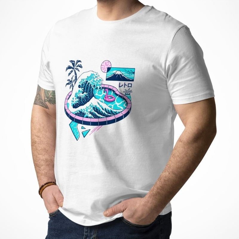 Japanese Tee Shirt - The Great Pool off Kanagawa