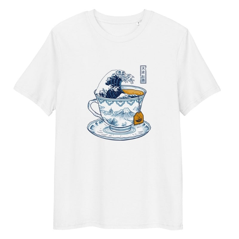 Japanese Tee Shirt - The Great Tea off Kanagawa S
