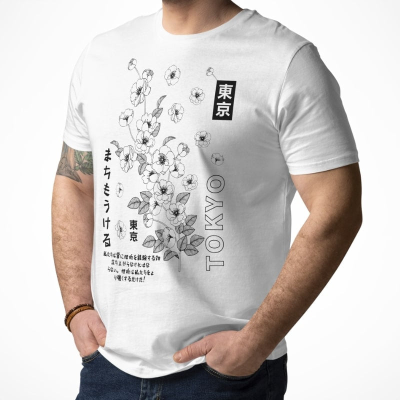 Japanese Tee Shirt - Tokyo Blossom