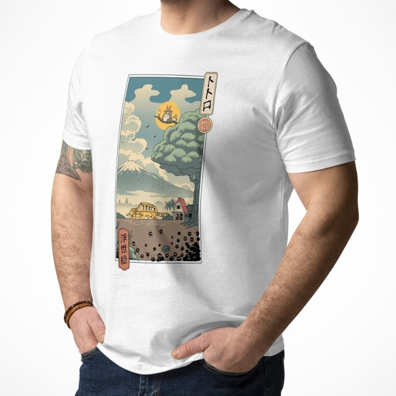 Japanese Tee Shirt - Ukiyo-e Forest Rangers