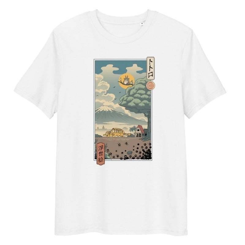 Japanese Tee Shirt - Ukiyo-e Forest Rangers S / White