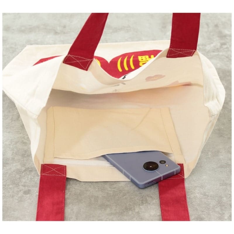 Japanese Tote Bag – Ivory Shiba Daruma