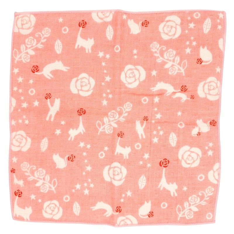Japanese Towel - Pink & Cat