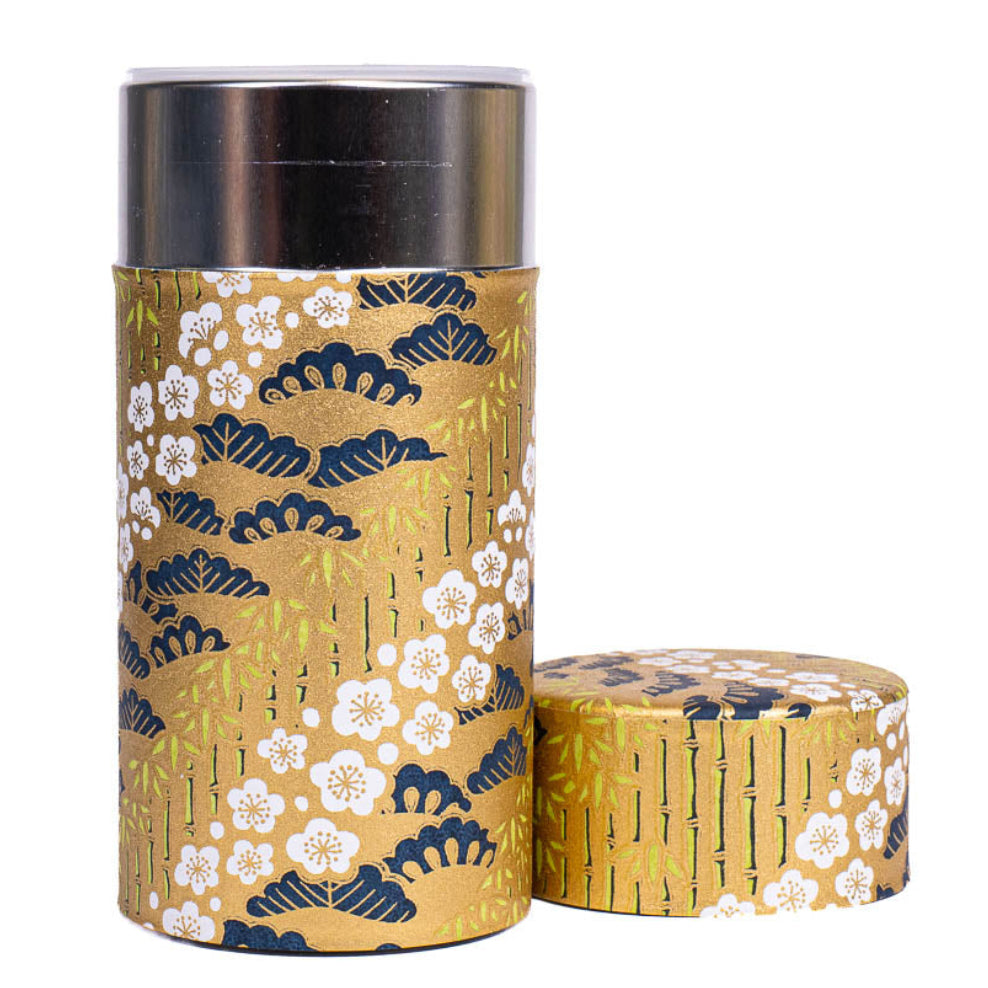 Japanese Washi Tea Caddy - Takeshirabe Gold