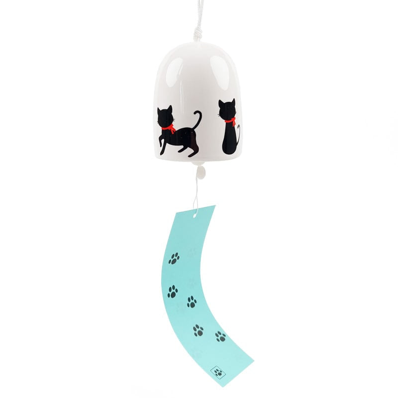 Japanese Wind Chime - Black Cat