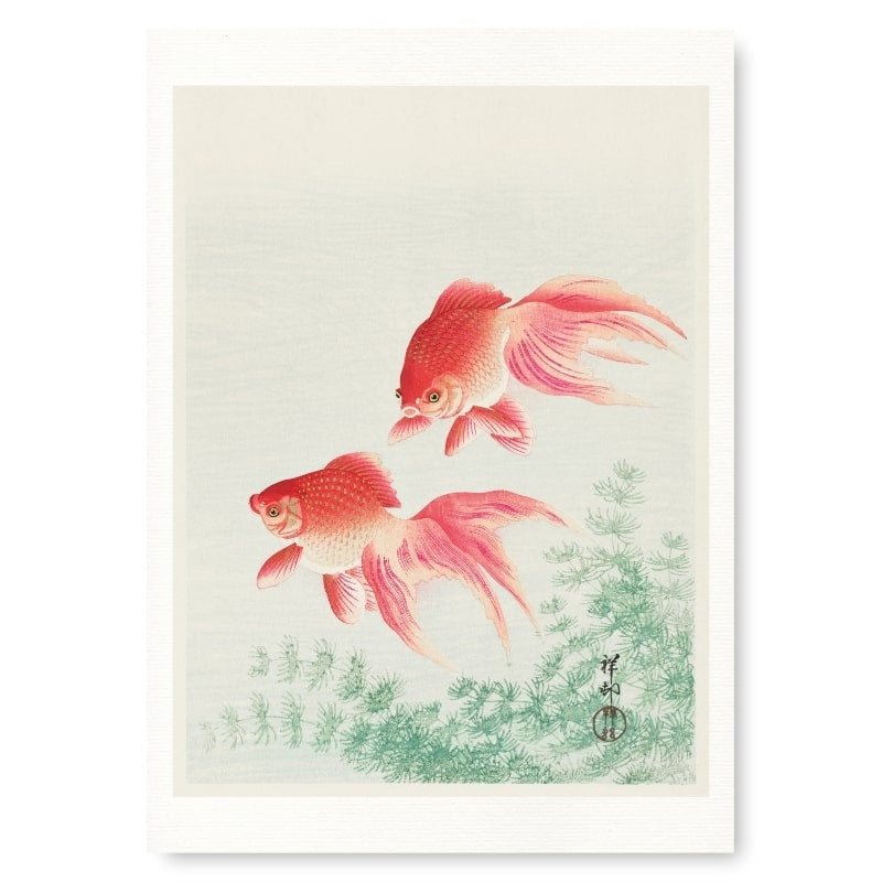 Japanese Woodblock Print - Goldfish A3
