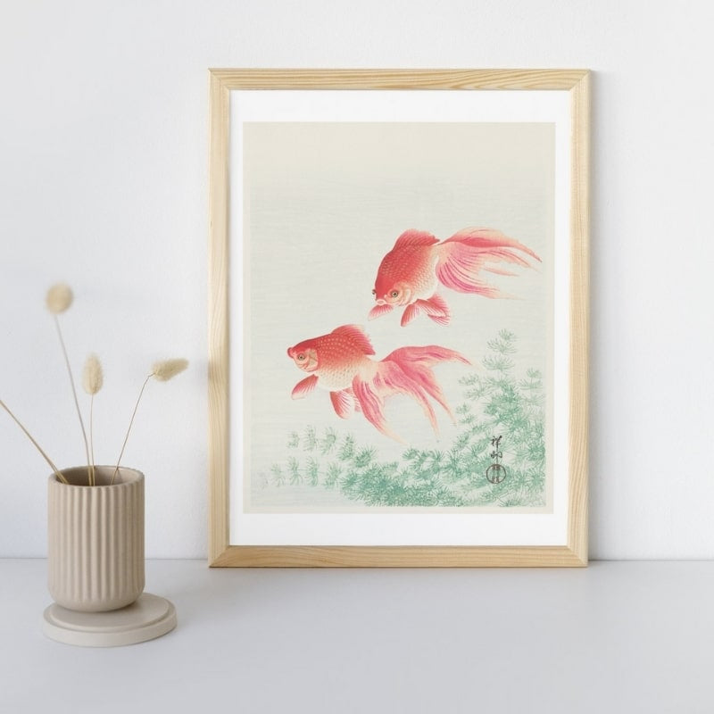Japanese Woodblock Print - Goldfish A3