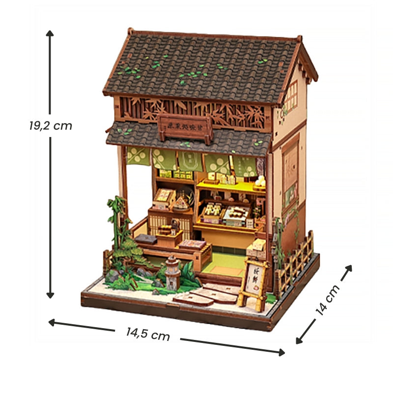 Japanese Wooden Miniature House Kanmi-Dokoro Tea House
