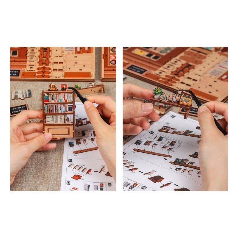 Japanese Wooden Miniature House Kit Antique Bookery of Kyoto