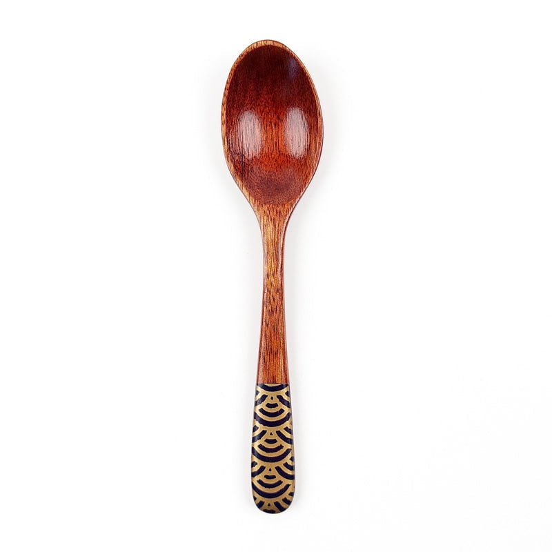 Japanese Wooden Tea Spoon - Blue