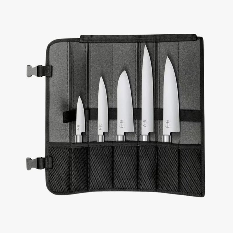 KAI Wasabi Black Knife Set – 5-Piece in Case