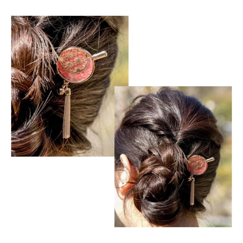Kanzashi - Red Asanoha