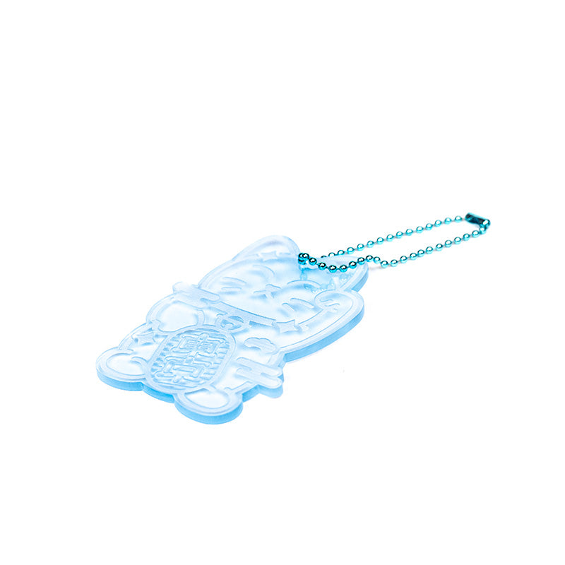 Keychain - Fluorescent Blue Maneki Neko