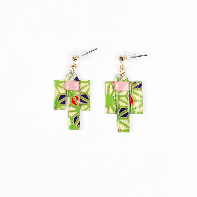 Kimono Earrings - Green