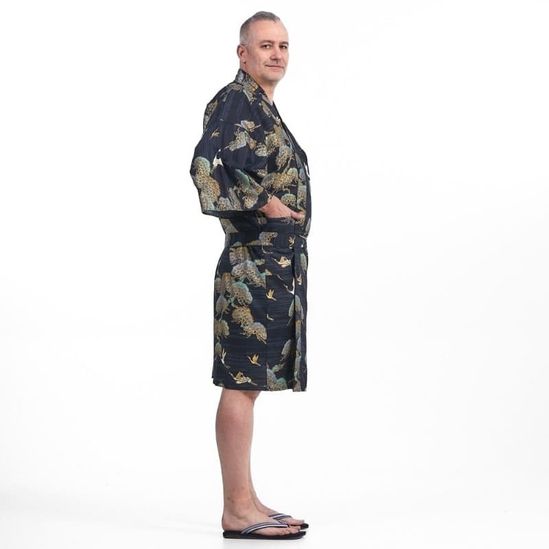 Kimono Happi Homme Grue & Pin - Taille unique