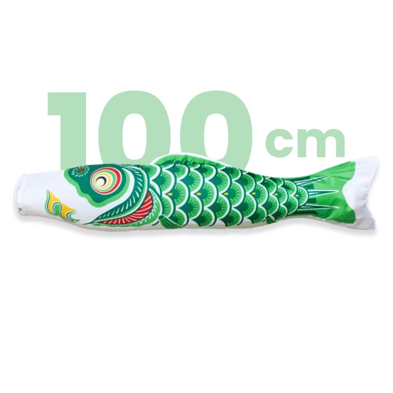 Traditional Green Japanese Koinobori - 100 cm