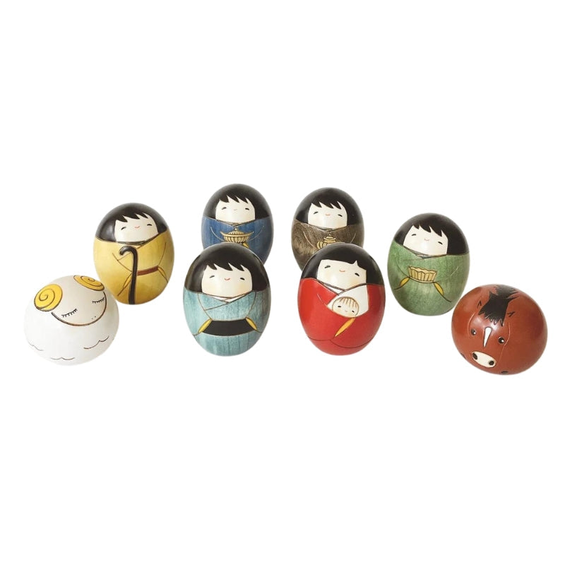Kokeshi Nativity Scene