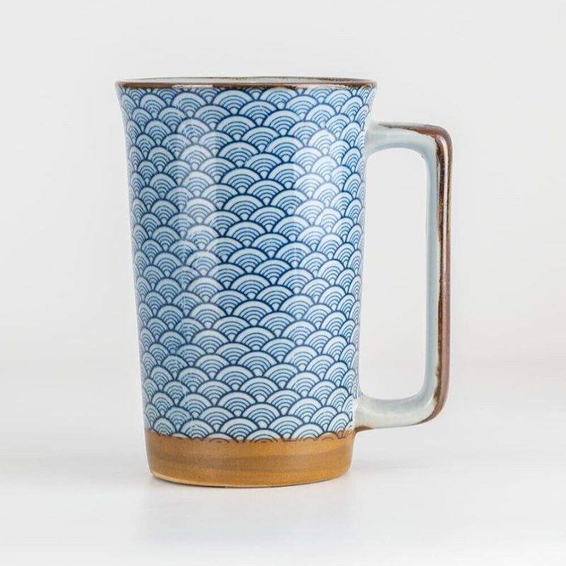 Large Japanese Mug - Seigaiha
