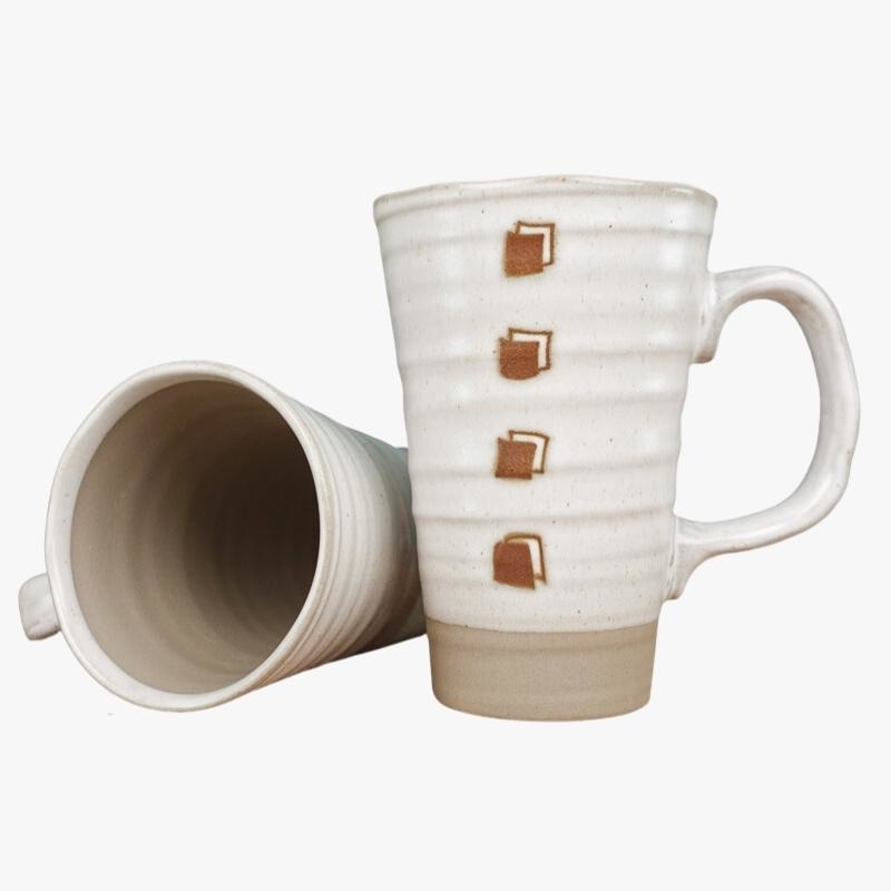 Large White Japanese Mug