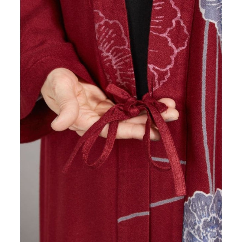 Long Red Cardigan One Size