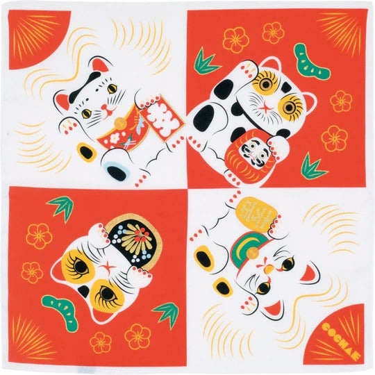Maneki Neko Cat Furoshiki - 18.9x18.9
