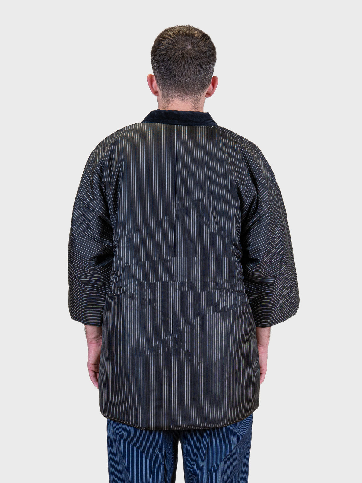 Men’s Hanten Jacket – Black Tatejima Stripes
