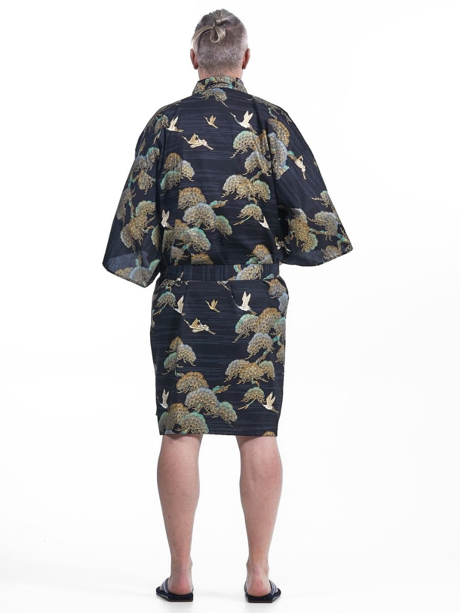 Men’s Happi Kimono – Crane & Pine One Size